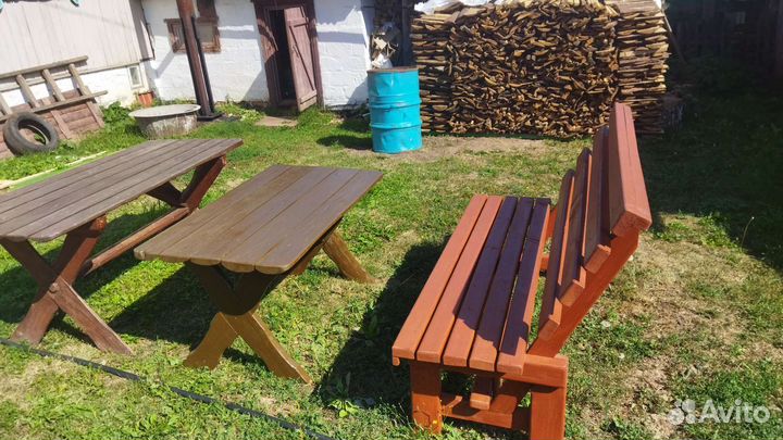 Вешалка, лавка, стол ручная работа