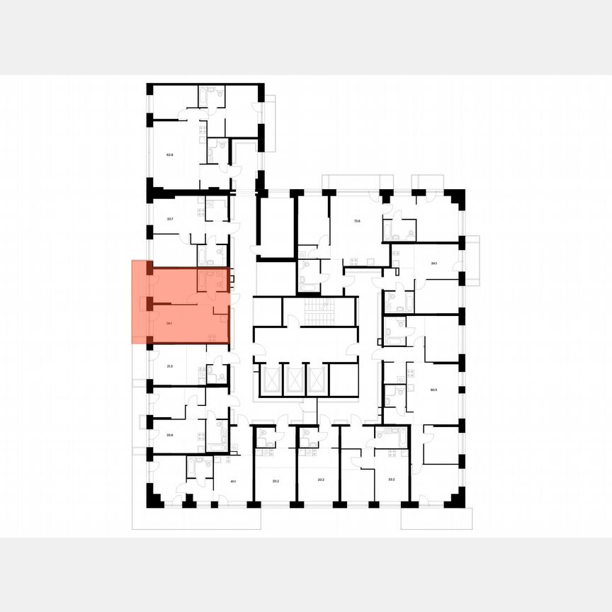 1-к. квартира, 38,1 м², 2/24 эт.