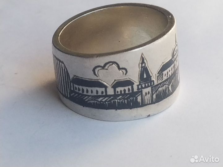 Кольцо СССР серебро 875