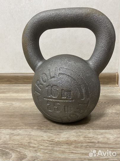 Спортивная гиря 16 кроссфит чугун