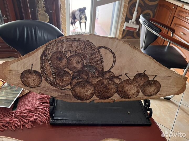 Картины выжигателем на спилах