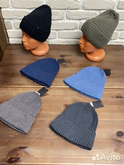 Шапка бини мужская зимняя на флисе