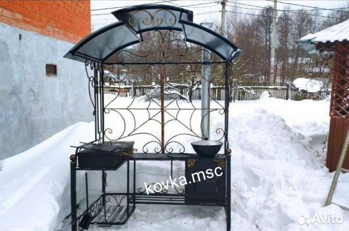 Мангал с крышей