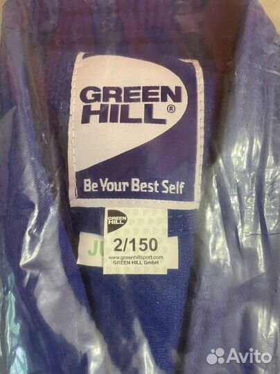 Форма новая дзюдо синяя green hill 150