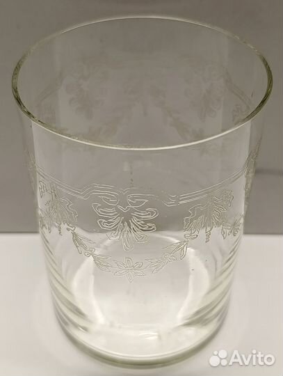 Антикварный стакан тонкое стекло 19 век (целый)
