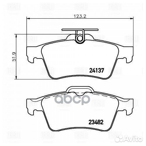 Колодки торм. для а/м Ford Transit Connect (02