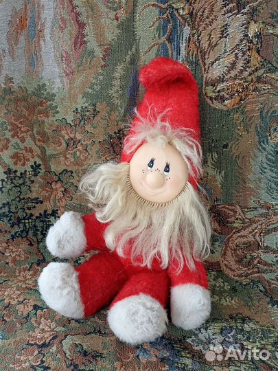 Винтажная мягкая игрушка Гном