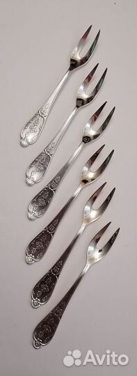 Новые мельхиоровые вилки для лимона