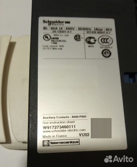 Магнитный пускатель Schneider Electric LC1DT80A