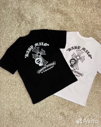 Футболка Bape x chrome hearts