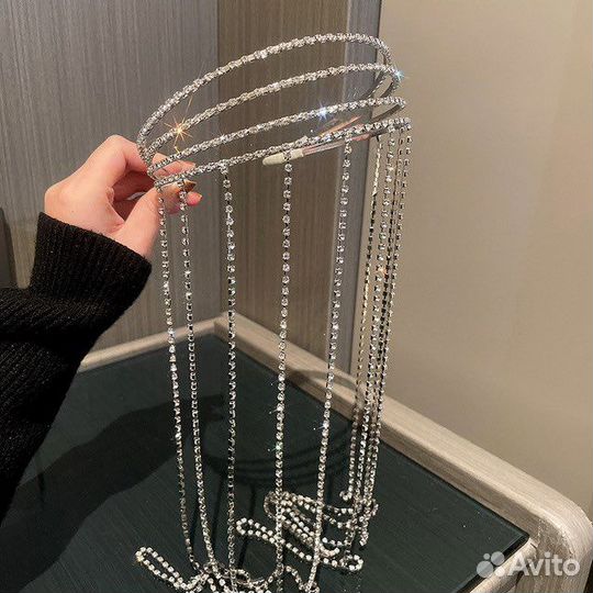 Ободок со стразами, ободок с цепочками