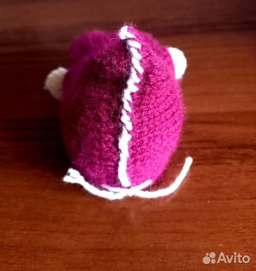 Уточка Лалафанфан, 9 см вязаная, с комбинезоном