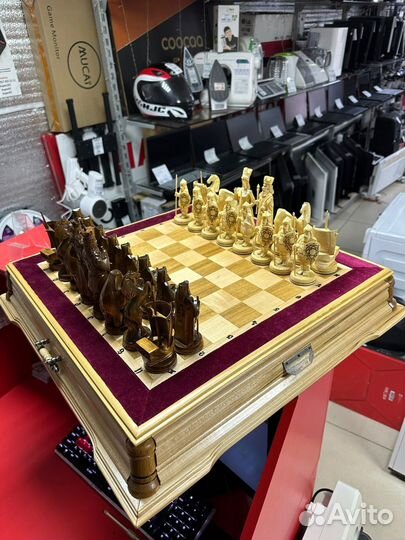 Шахматы + нарды ручной работы