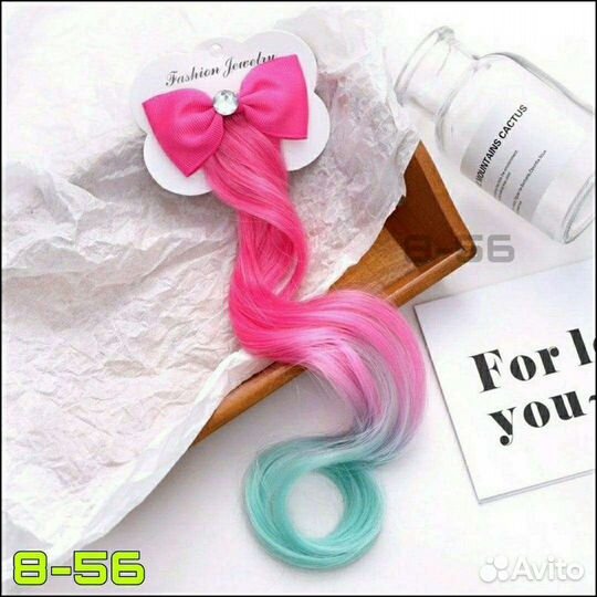 Канекалон на заколках