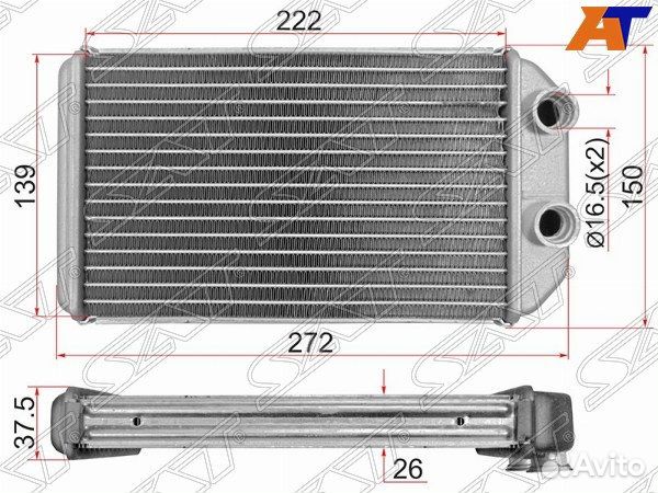 Радиатор отопителя салона toyota corolla