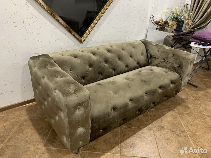 Кожаный диван IKEA