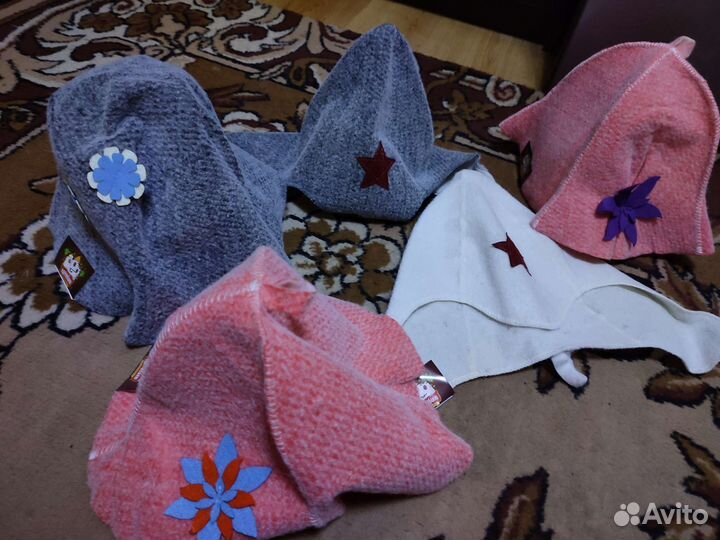 Шапки для бани и сауны, для взрослых и для детей