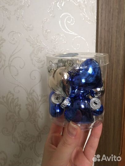 Стеклянные елочные игрушки новые