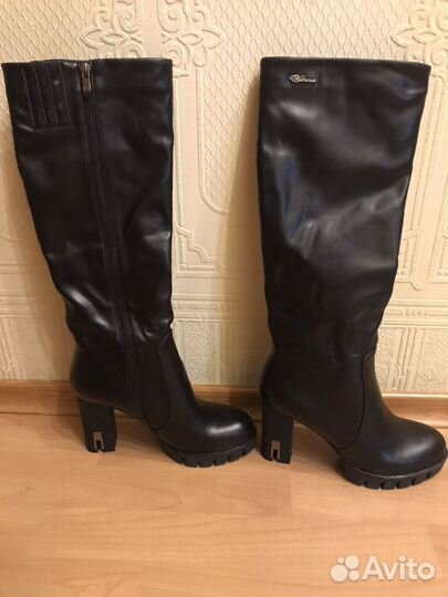 Сапоги кожаные новые, 39 размер