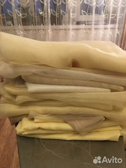 Остатки тюля, органзы, ткань