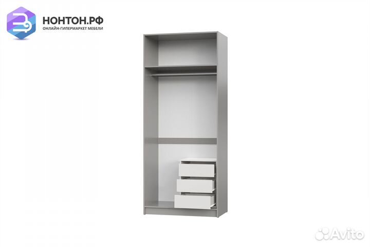 Шкаф двухдверный Ариан К-1 холодный серый