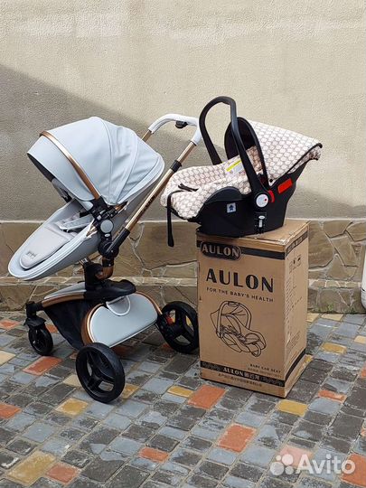Коляска 3в1 Новая Аулон мах на 360 (Grey)