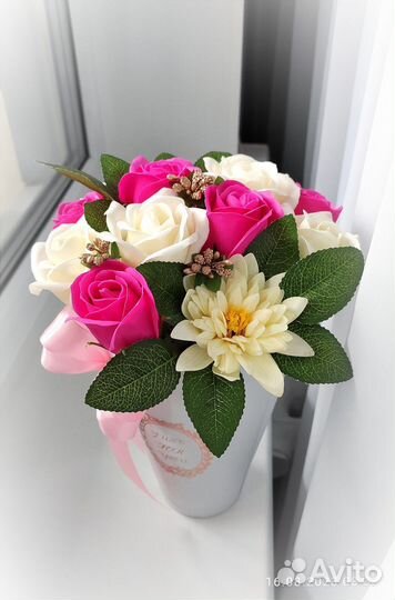 Букет из мыльных роз