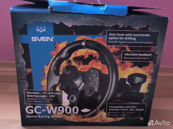 Игровой руль Sven GC-W900