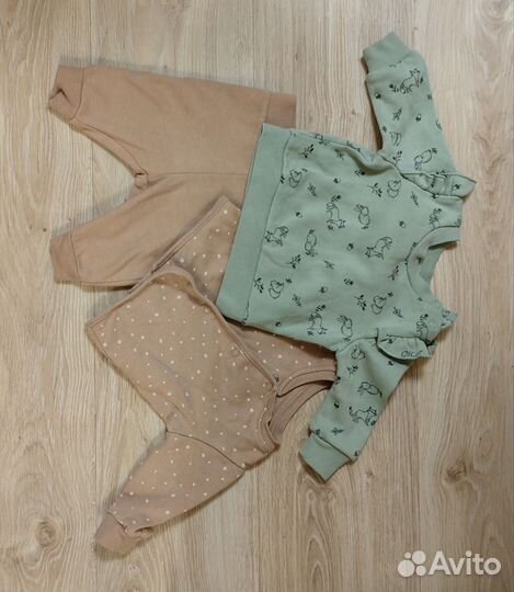 Одежда пакетом для девочек с рождения до 6 мес