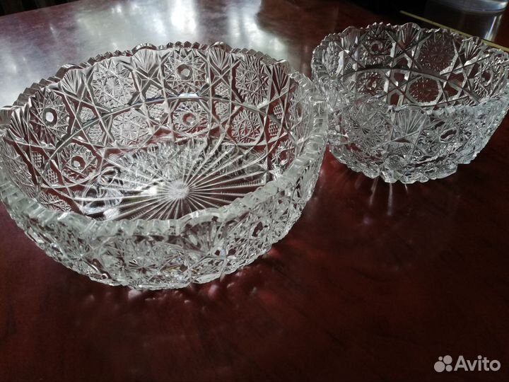 Салатники хрустальные, набор