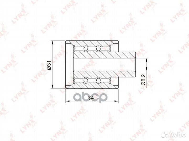 Ролик обводной ремня грм PB3031 lynxauto