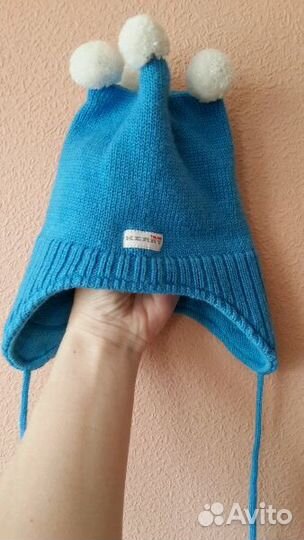 Шапка kerry двойная (хлопок/акрил) на 2-3 года