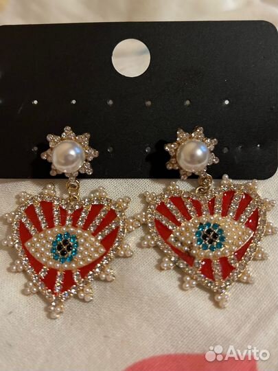 Серьги гвоздики бижутерия