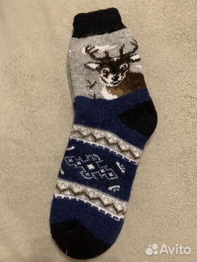 Носки ручной вязки шерстяные мужские и женские