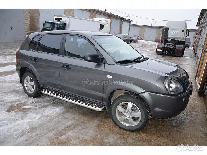 Пороги подножки Хендай Туксан Hyundai Tucson