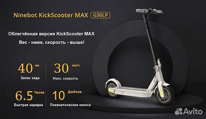 Электросамокат ninebot max g30lp