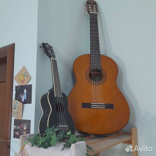 Гитара yamaha c40 с чехлом и укулеле Fabio с чехл