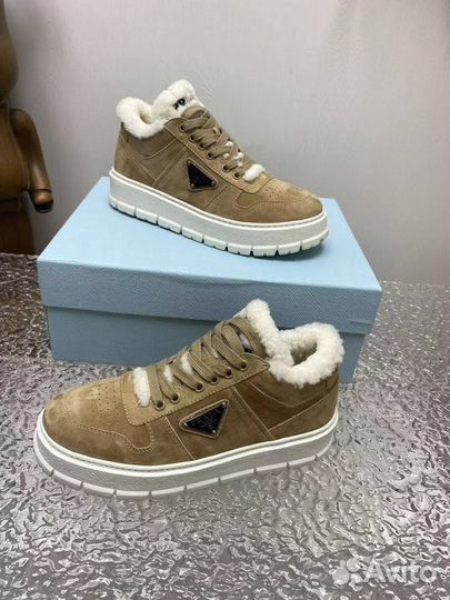 Женский кеды prada премиум качество