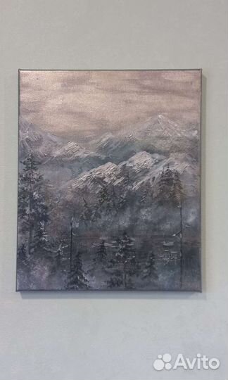 Картина Маслом Ручной Работы Пейзаж 
