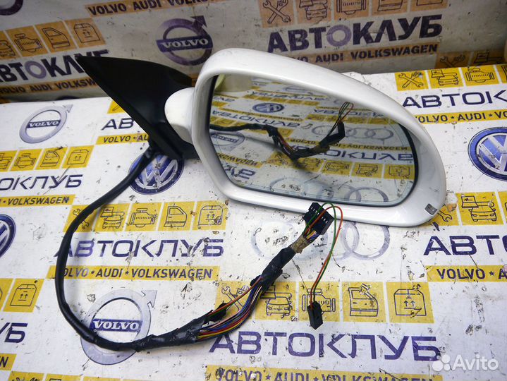 Зеркало правое Ауди A6 C6 А6 С6 белое Рест
