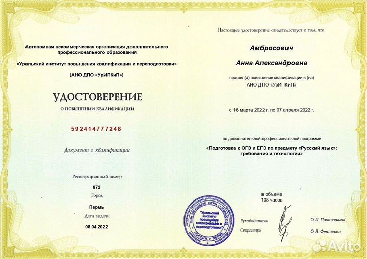 Репетитор по русскому языку