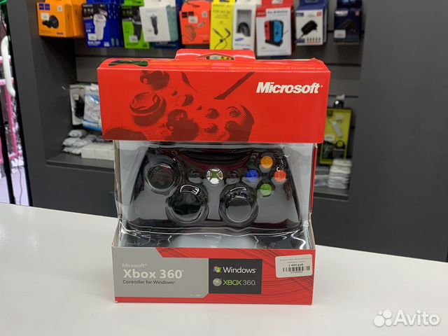 Джойстик Xbox 360 проводной черный xcw