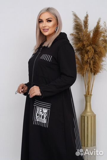 Платье-кардиган 54,60,62,64 (Большемерит на размер