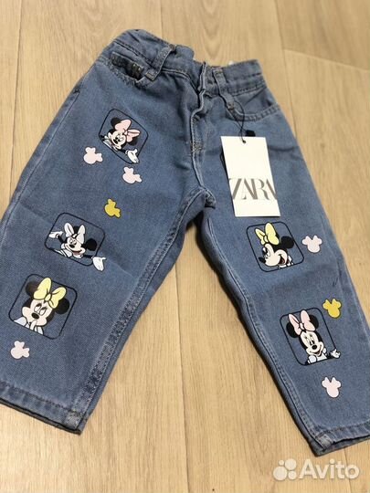 Джинсы для девочки zara minnie