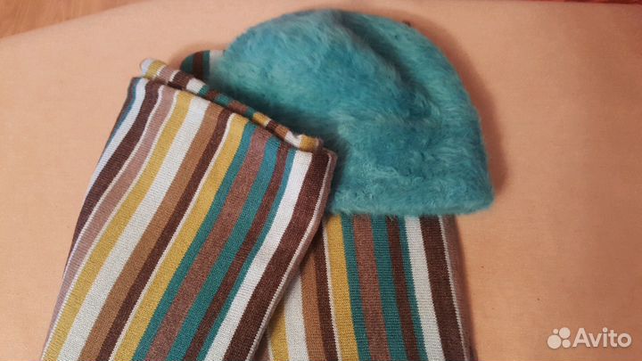 Женская шапка и шарф, Италия, новое