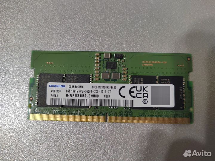 Samsung DDR5 8Гб+8Гб 5600MT SO-dimm ноутбучная
