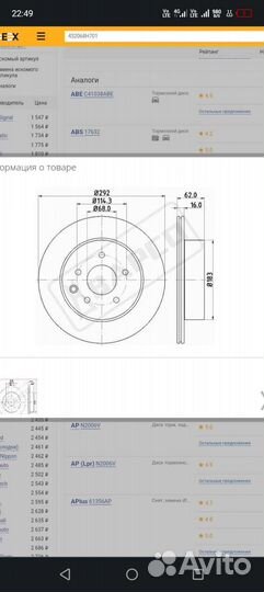 Тормозные диски Nissan
