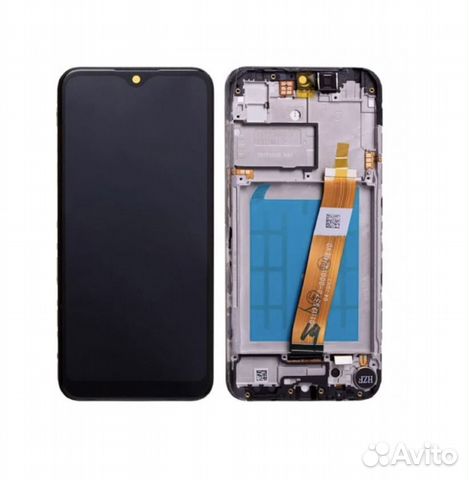 Дисплей для Samsung A01 + тач + рамка, оригинал