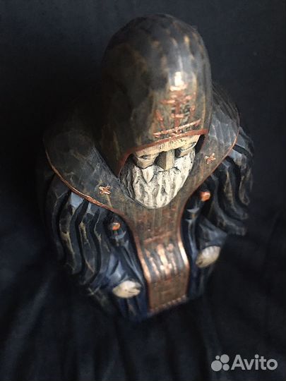 Деревянная резная икона Нил Столобенский