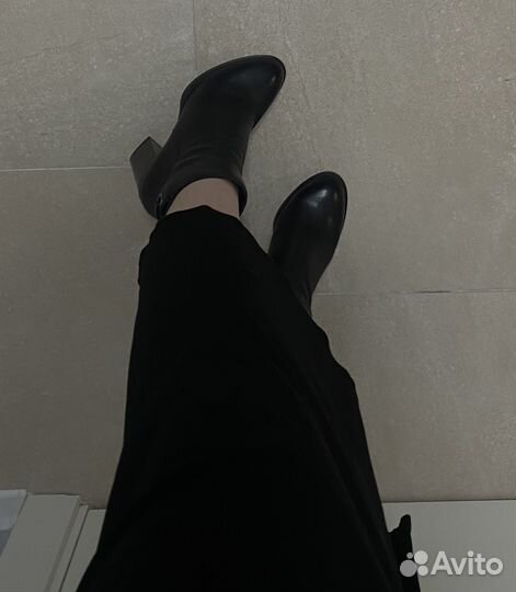 Ботильоны кожаные